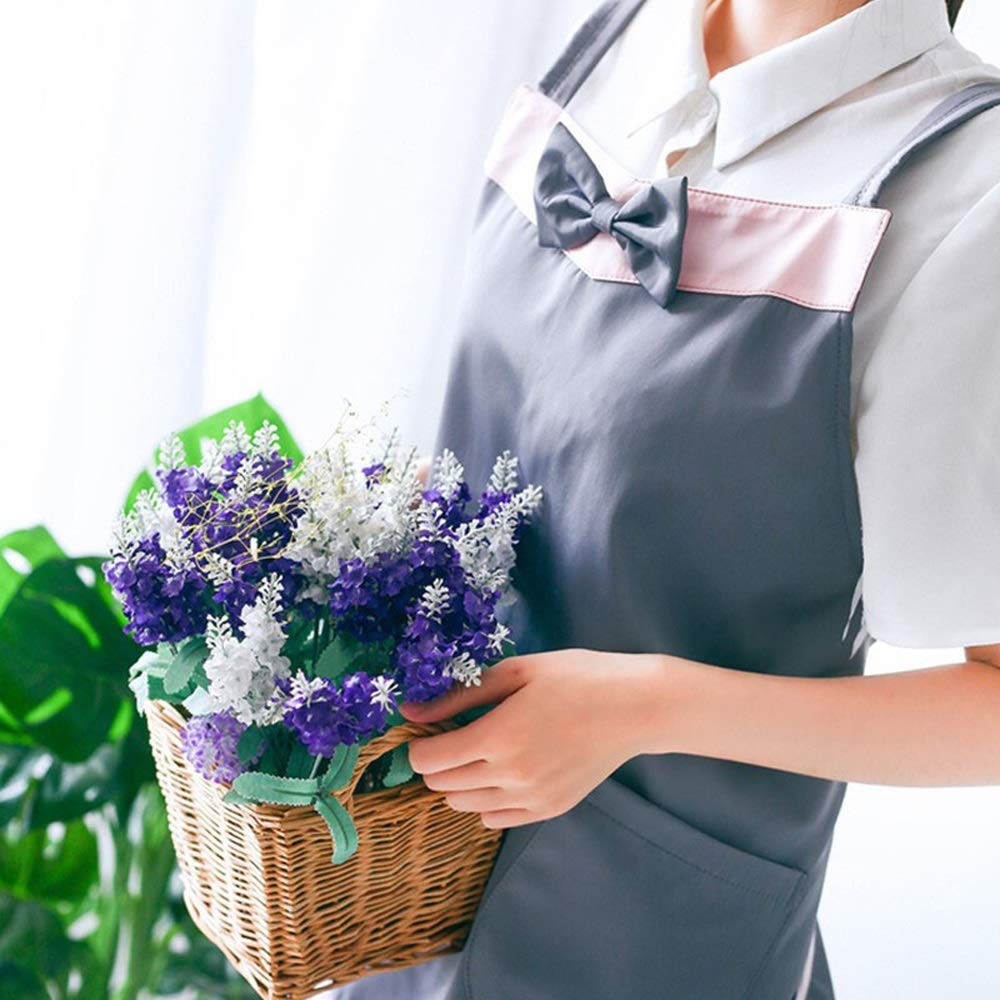 JINGYAN Grembiuli Poliestere impermeabile Grembiule Cafe Waitress Cameriera Caffetteria Pasticcere lavoro di usura del Barista Baker
