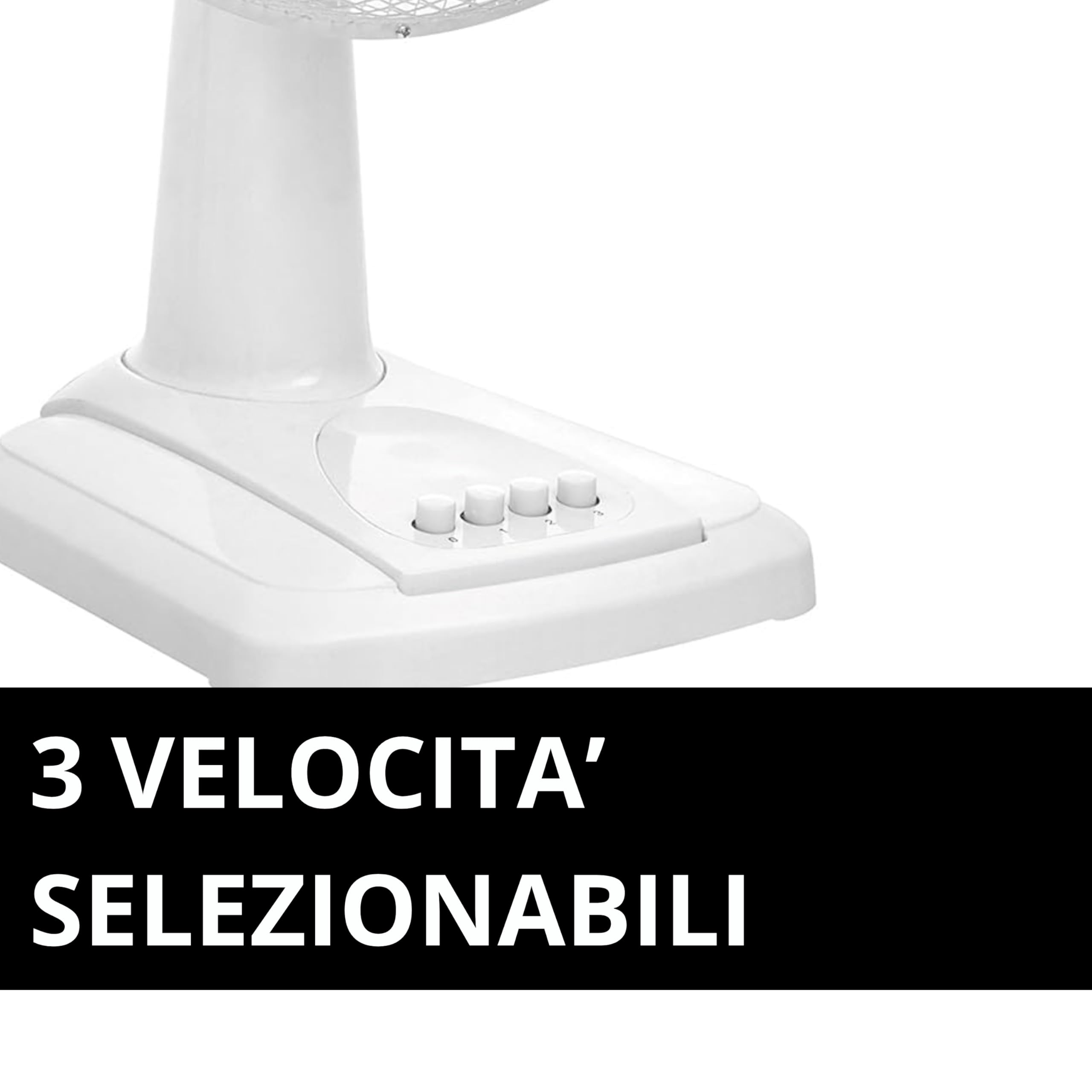 Innoliving Ventilatore da Tavolo 40CM INN-502 con 3 Velocità, Inclinabile, Oscillazione Automatica, Griglia di Sicurezza, Potente 45W, Silenzioso ed Efficiente per Casa e Ufficio