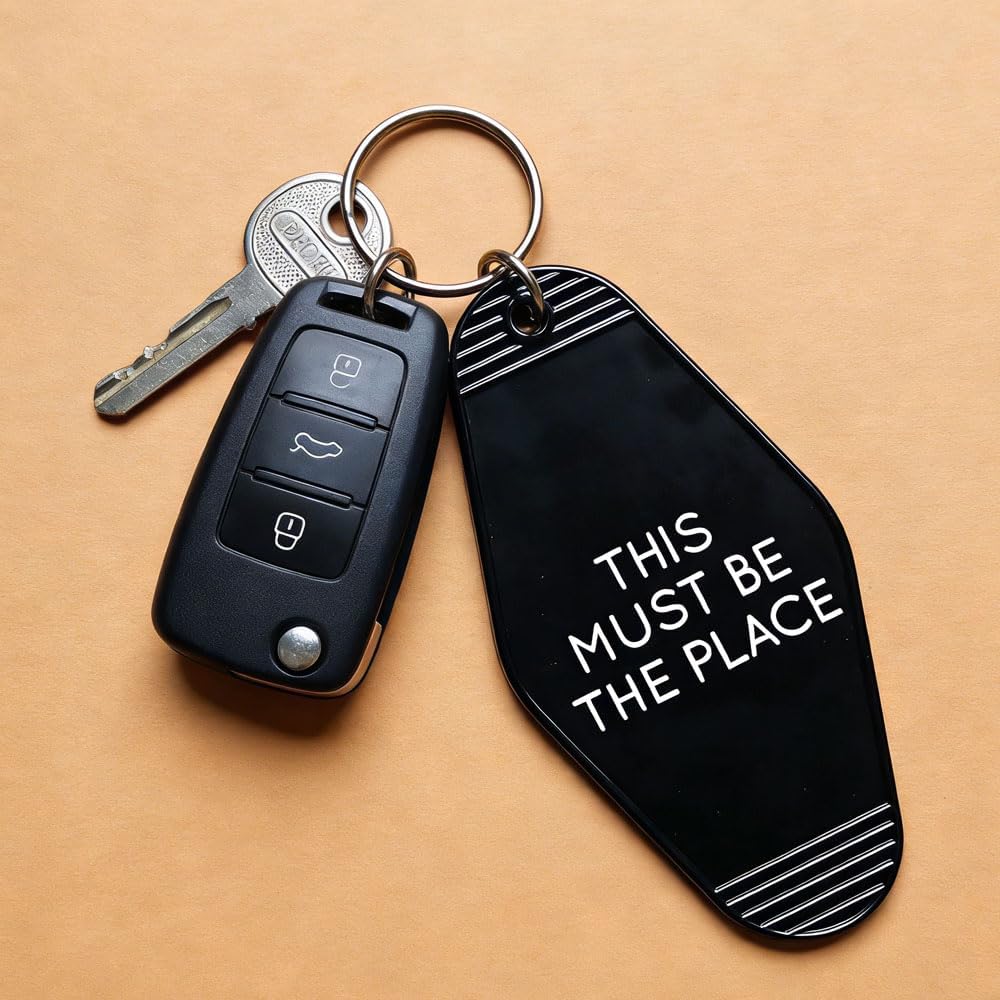 New Home Gifts Housewarming Gifts for Women Men Vacation House Keychain Happy Place Key Chain Vintage Hotel Key Ring