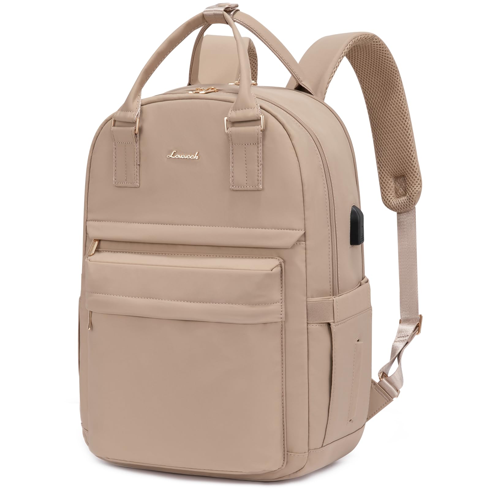 LOVEVOOK Laptop Backpack for Women 15.6 Inch Laptop Bag with USB Port, Fashion Waterproof Backpacks Teacher Nurse Stylish Travel Bags Vintage Daypacks