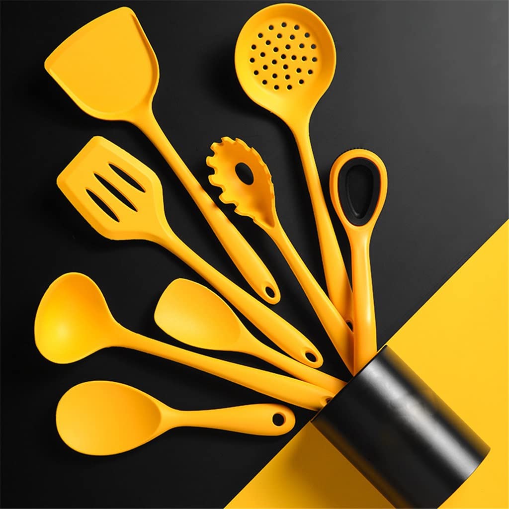 Strumenti da Cucina in Silicone Set Set Strumenti di Cottura Utensili Set Spatula Resistente al Calore Spatula Spatula Spoon con Scatola di Immagazzinaggio