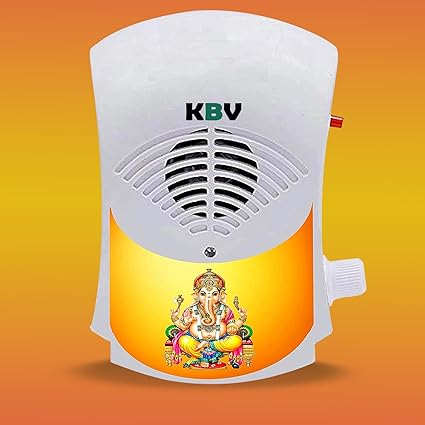 KBV Hindu Religion Gayatri Mantra | Maha Mritunjaya | Ganesh | Hanuman | Krishna | Ram Mantra Chanting Device, Mantra Chanting Box, Akhand Jaap Chant for Home and Office (Off White)