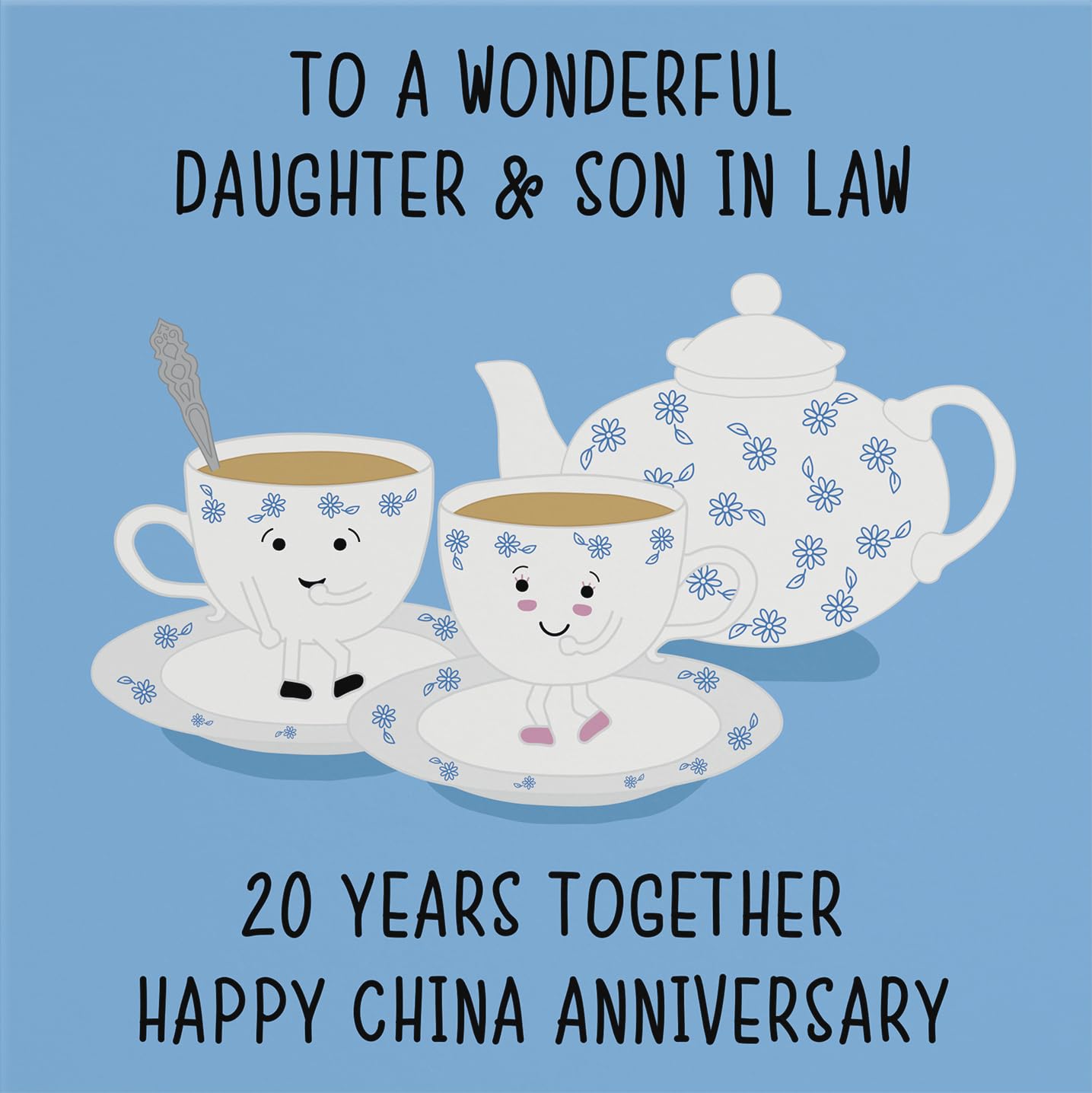 Hunts England, Daughter And Son In Law 20th Anniversary Card, To A Wonderful Daughter & Son In Law, 20 Years Together - Image 2