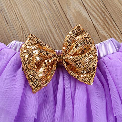 Baby Girl Easter Clothes My 1St Easter Outfits Baby Girl Rabbit Bodysuit Polka Dot Tutu Skirt Bunny Headband Leg Warmers (Purple, 0-3 Months) #TOP6