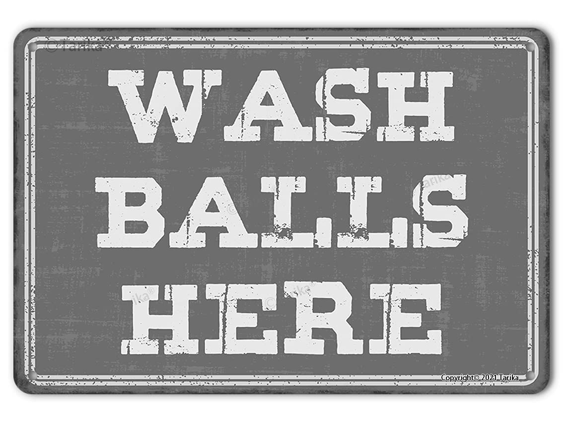 Tarika 12 Wash Balls Here Funny Golf Ball Metal Tin Sign Wall Decor For Golfer Country Club Cave Bar Gift X8 Hanging Plaque