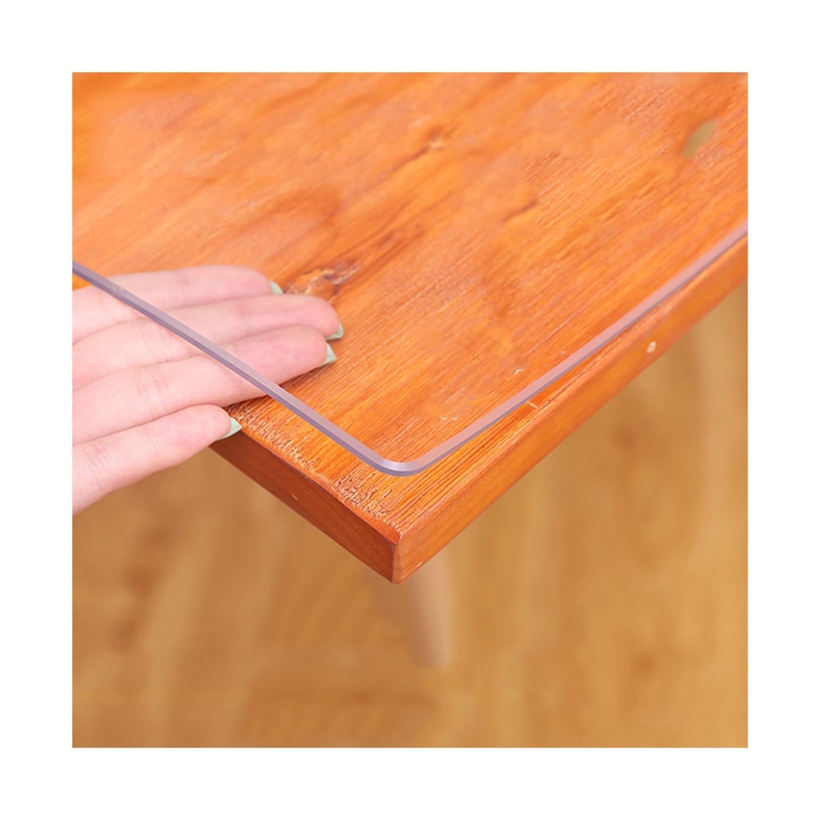 Nappe en PVC transparent épais 2.0mm protège table haute résistance