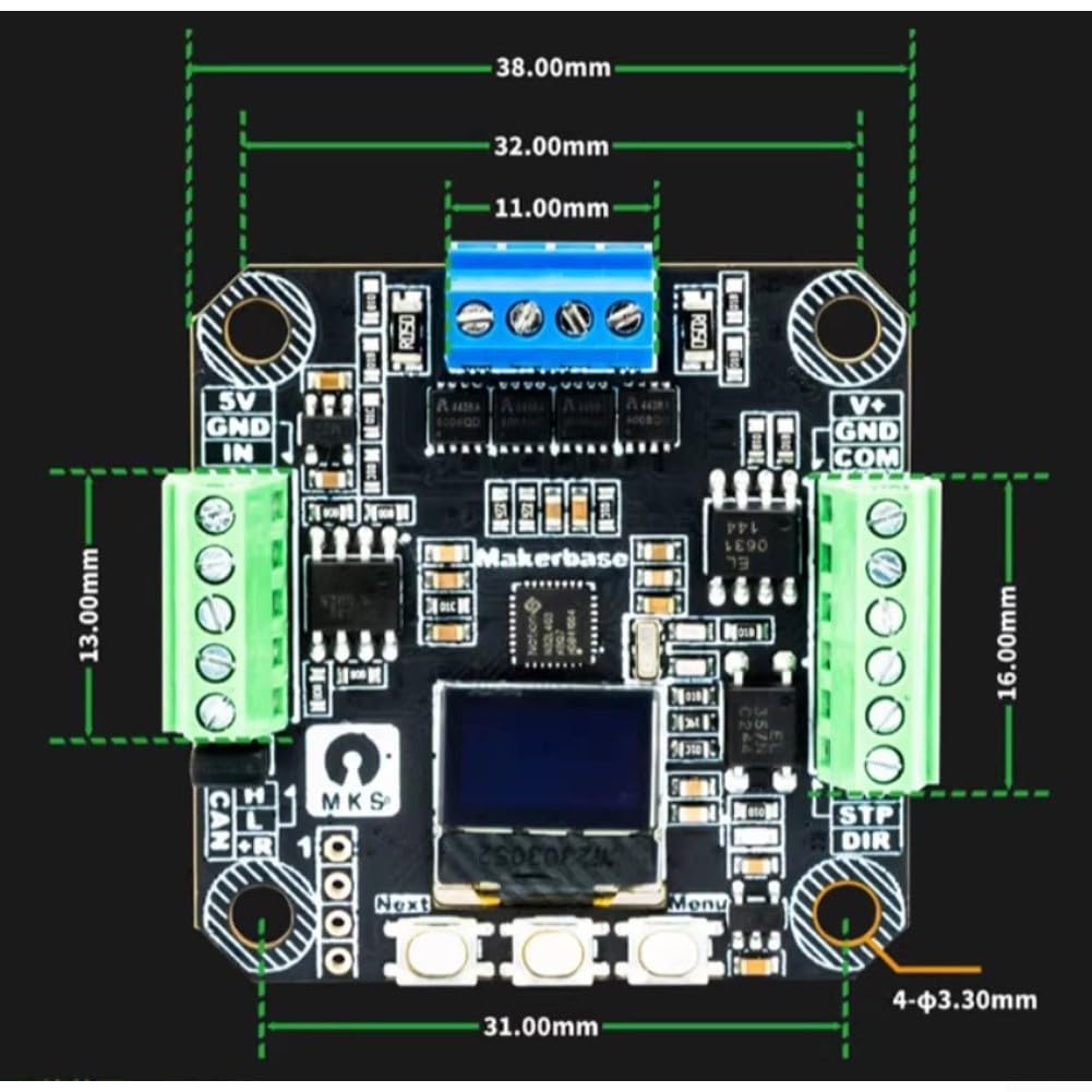 Para motor paso a paso Nema17 Closed Loop FOC Control 38 mm para (SERVO42D 40 CAN MT)
