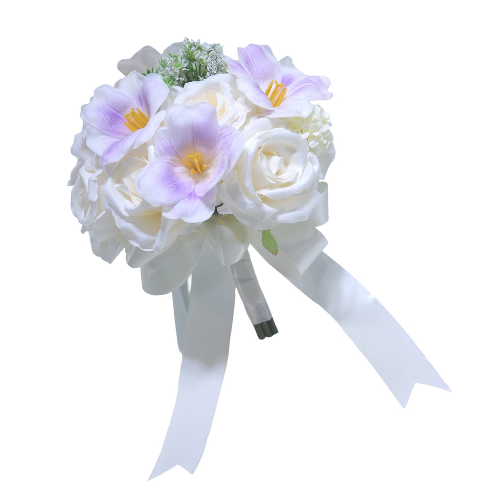 Kaeltsyn Realistic Artificial Silk Flower Bridal Bouquet for Wedding Photography Table Centerpiece Flower Arrangement Decoration Wedding Bouquet