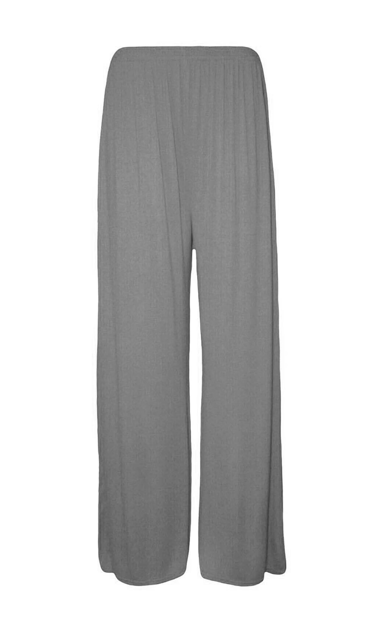 Purple Hanger Women's Charcoal Stretch Elasticated Baggy Wide Leg Palazzo Plain Loose Fitted Trousers Pants Plus Size (As8, Numeric, Numeric_24, Numeric_26, Regular, Regular, )