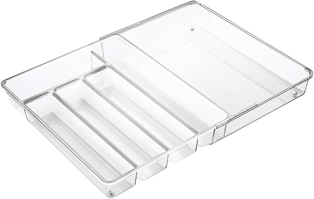 InterDesign 57430 Linus Expandable Cutlery Organizer, 28.5 x 36 x 5.5