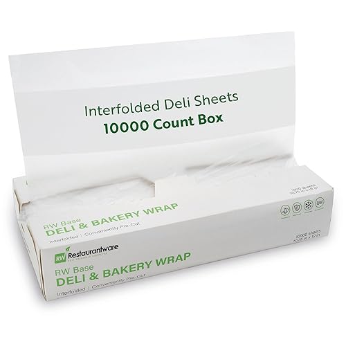 Miniatura 14 de Restaurantware -RW Base - Hojas de plástico para delicatessen de 10.75 x 10 pulgadas, 10000 envolturas de plástico de carnicero entrelazadas,