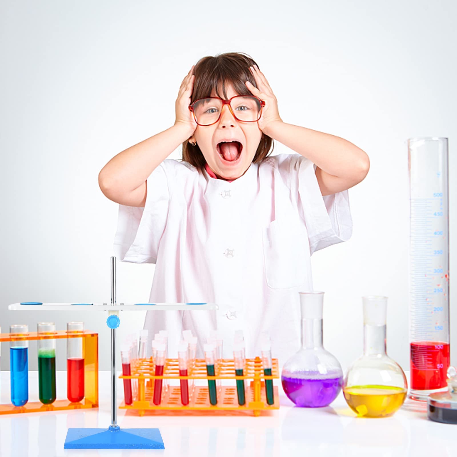 Supporto Per Imbuti Da Laboratorio - 4 Pezzi Cremagliera Per Esperimenti Chimici - Foto 3