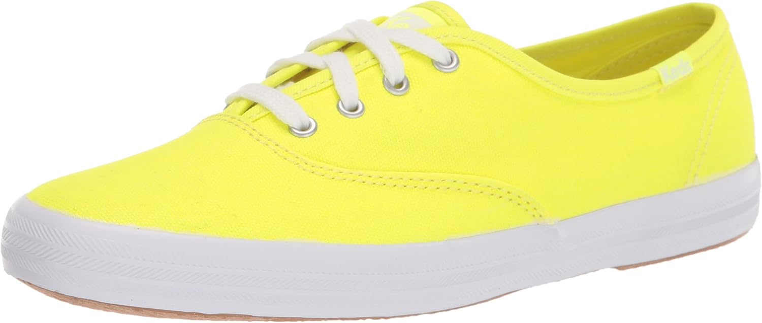 Keds Women's Champion Seasonal Sneaker, Neon Yellow, 6.5