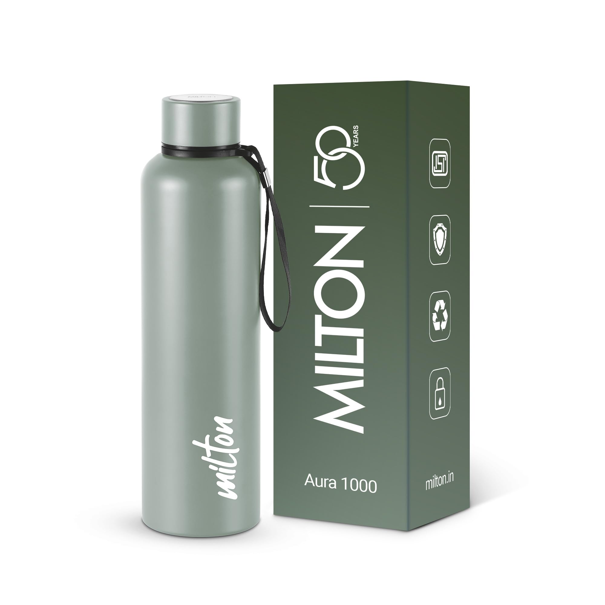 Milton Aura 1000 Thermosteel Water Bottle (Grey)