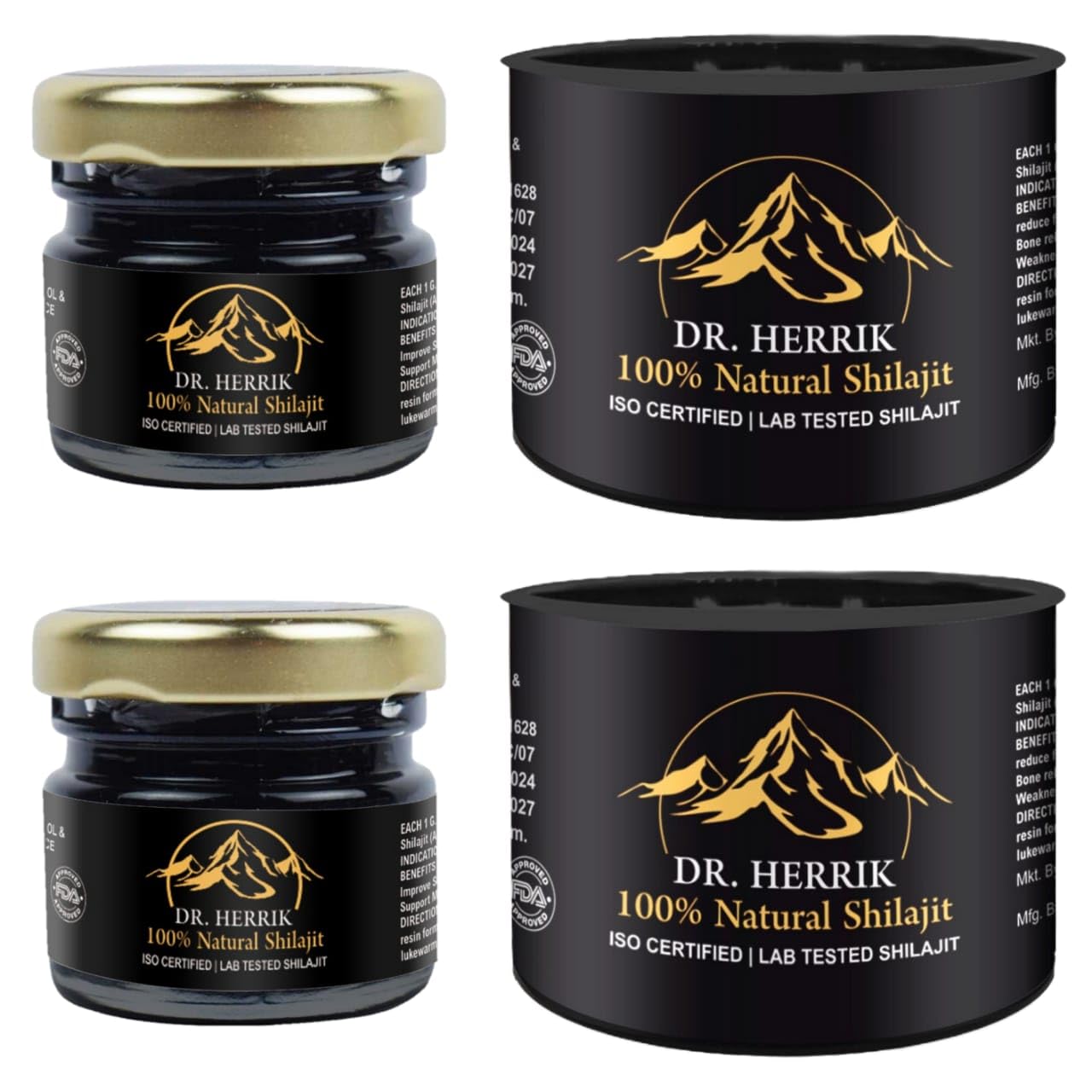 Premium Shilajit Rich in Fulvic, Humic Acid & 85+ Minerals - Lab Tested Shilajit Resin, Pure Shilajit Resin Himalayan Mountain Resin - Stamina, Strength and Energy Levels - (2 Pack) 50 g