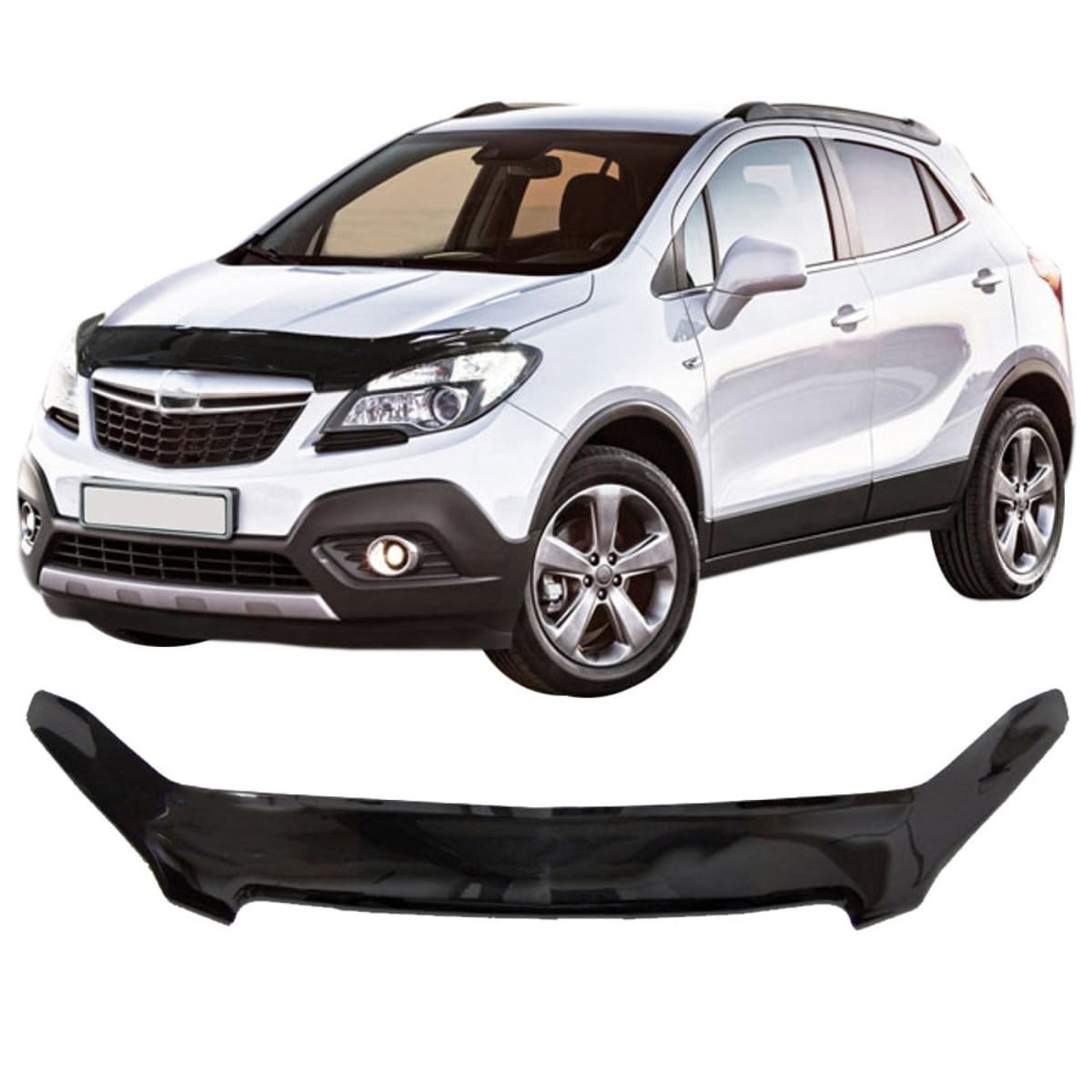 SCOUTT Bra de Capot Déflecteur de Protection pour Opel Mokka 2012-2020, Aérodynamique, Assemblage Facile, Aucun Perçage Requis