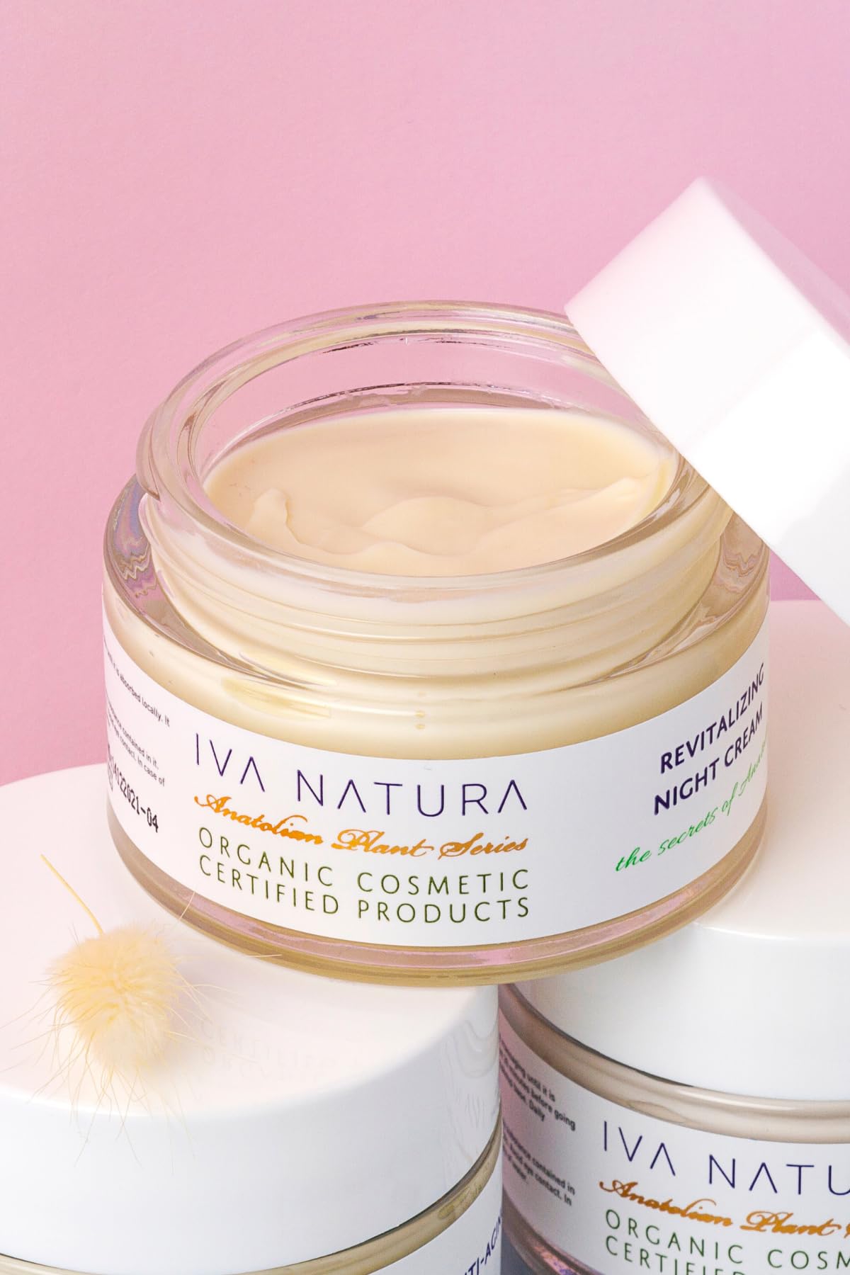 IVA NATURA Organik Canlandırıcı Gece Kremi Limon Otu ve Ölmez Çiçek Otu 50 ML