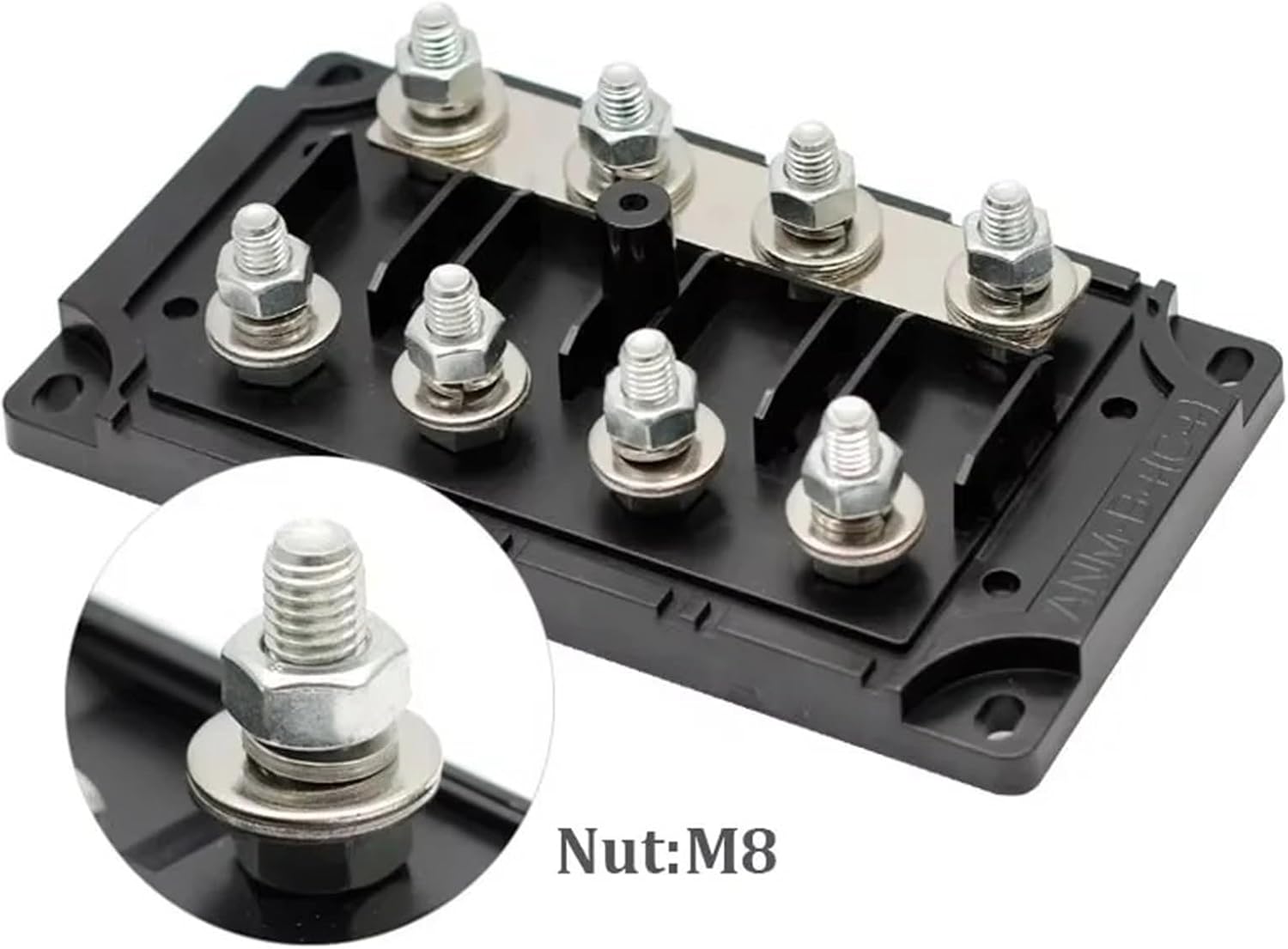 Waterproof 6 Way Car Automotive Auto Down Bolt On Screw Type Fuse Box Block Holder(125A)