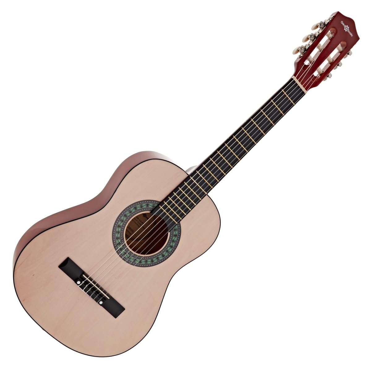Chitarra Classica Junior 1/2 Natural di Gear4music | Per giovani principianti, corde in nylon morbide per le piccole mani, strumento compatto a metà misura, costruzione robusta