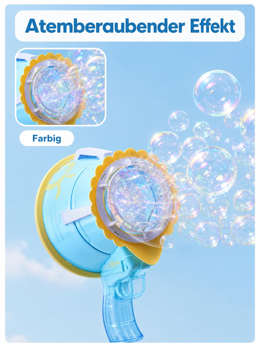[Ellniges] Kindgerechte Seifenblasenmaschine aus ABS-Material, einfach zu