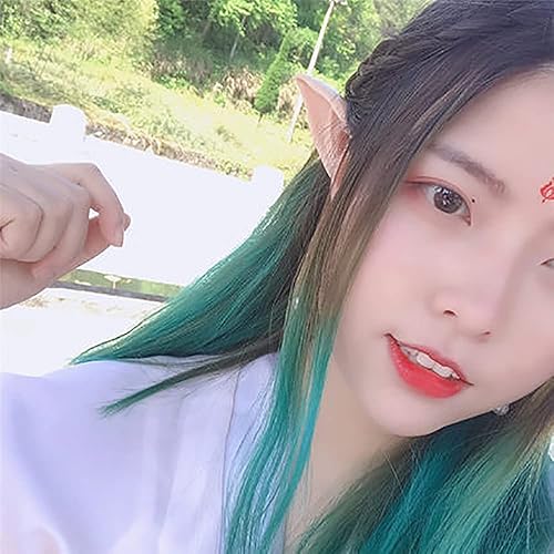 Miniatura 5 de Jiuhong Cosplay Orejas de elfo de hadas Pixie suave puntiagudo orejas consejos anime fiesta vestido hasta disfraz de Halloween elfos vampiro orejas