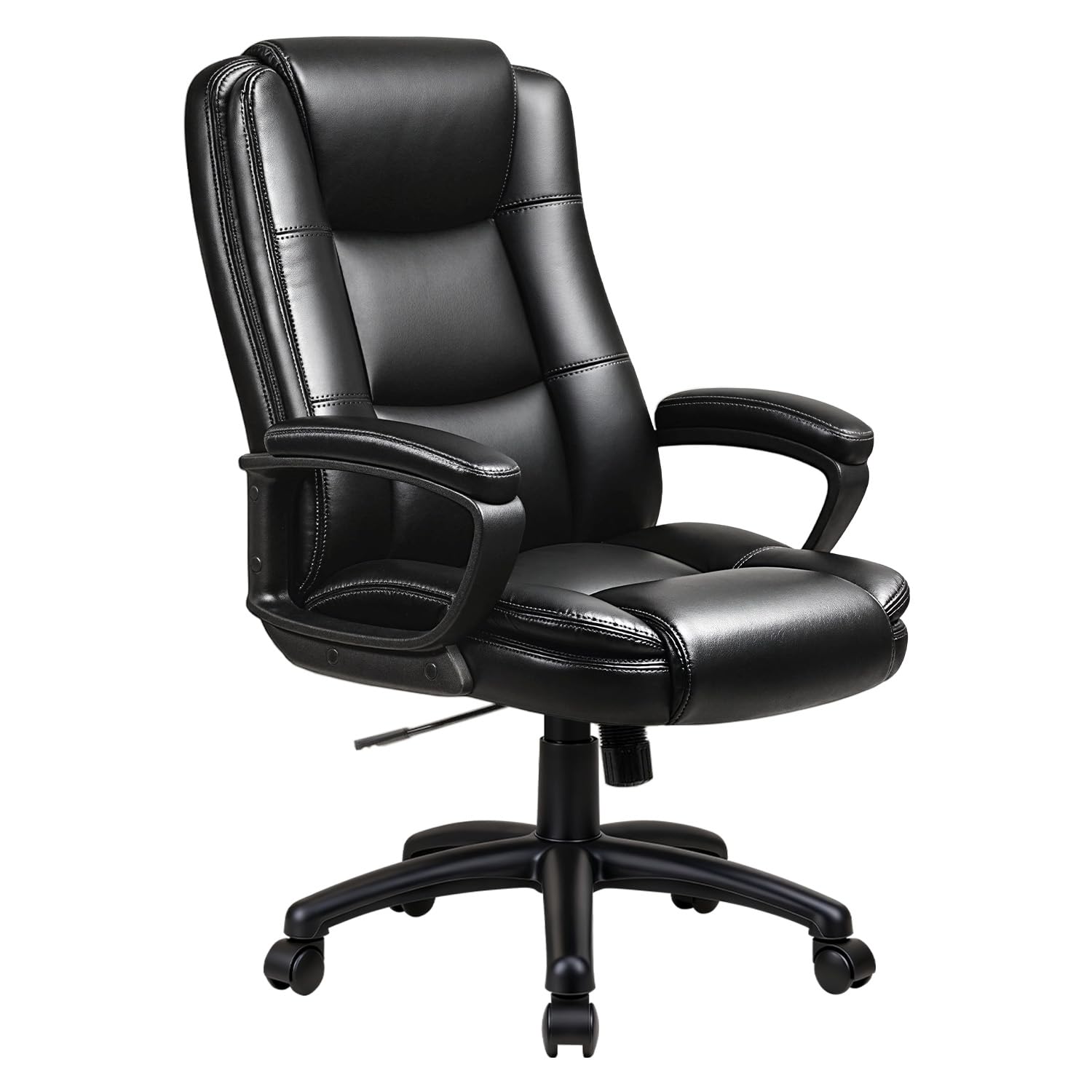 OFIKA Home Office Chair, 400LBS Big and Tall Computer Chair Heavy Duty Design, Ergonomic High Back Cushion Lumbar Back Support, Adjustable Executive Leather with Armrest