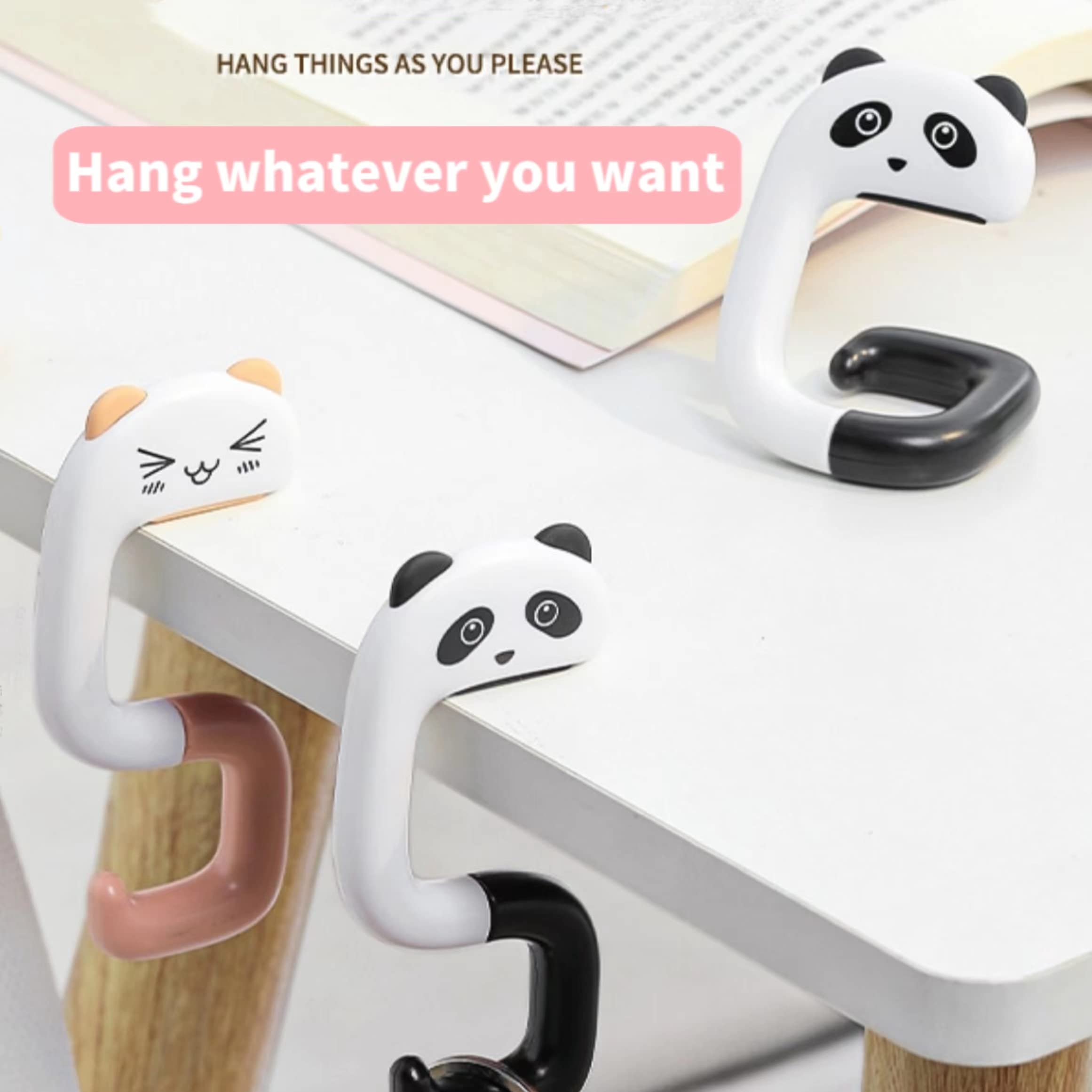 Ganci Per Borsa Da Tavolo 2 Pezzi - Pieghevoli, Portatili, Con Design Panda E Gatto - Foto 8