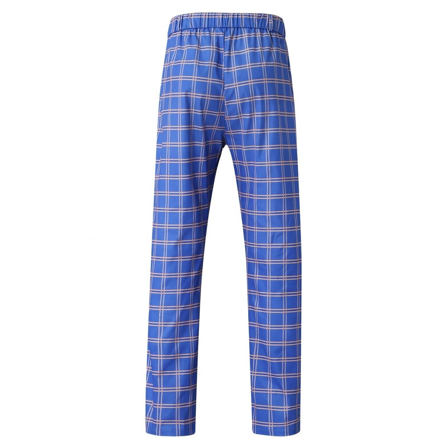 Pantalones De Vestir Para Hombre, Pantalones De Vestir A Cuadros Para Hombre, Corte Recto, Cintura Expandible, Plisados, Pantalones De Traje, Pantalones De Negocios A Cuadros pantalones ocio