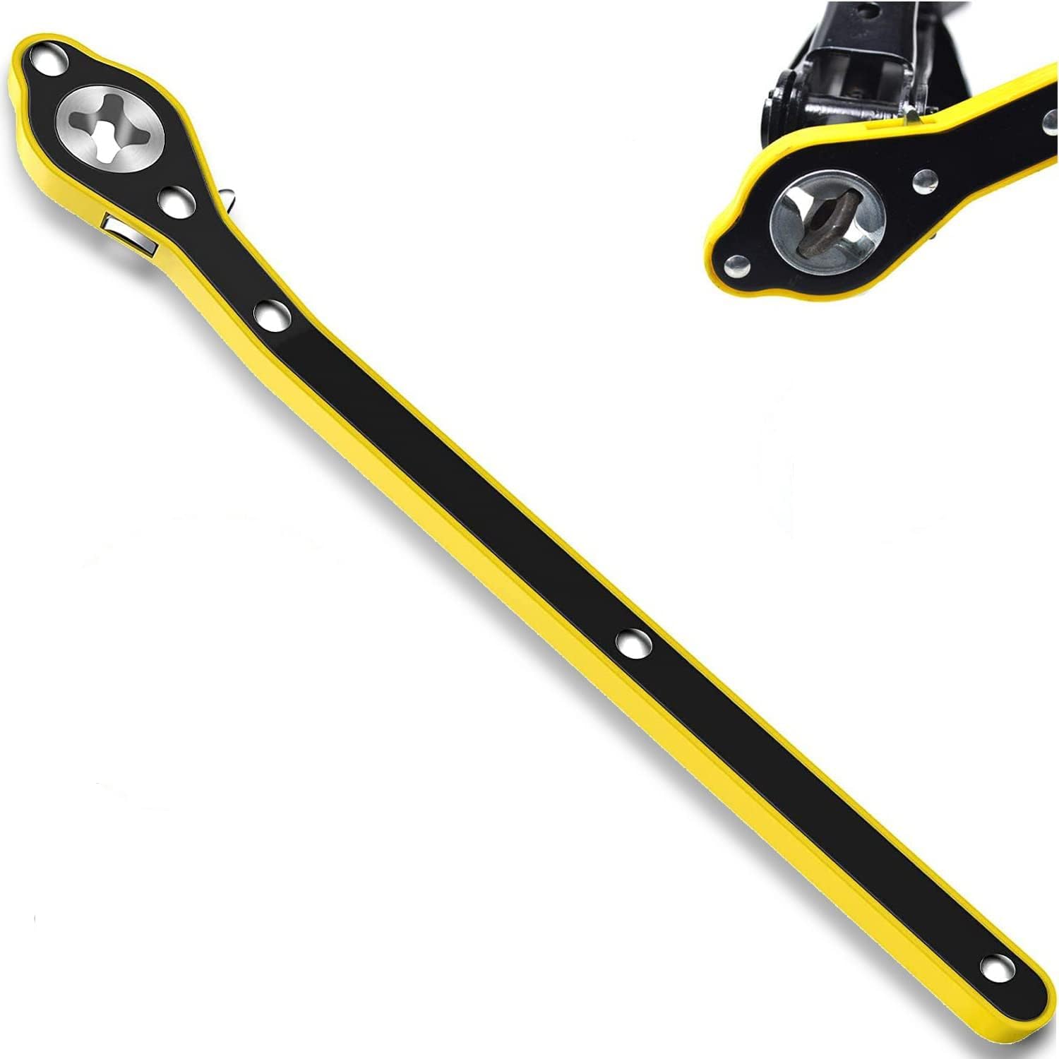 UCRAVO Universal Automotive 360° Swivel Car Repair Tool, Labor-Saving Swivel Jack Ratchet Wrench Scissor Jack Lift Speed Handle Tool Jack Lug Handle Tool Tire Wheel Jack Cross Wrench Conversion Head