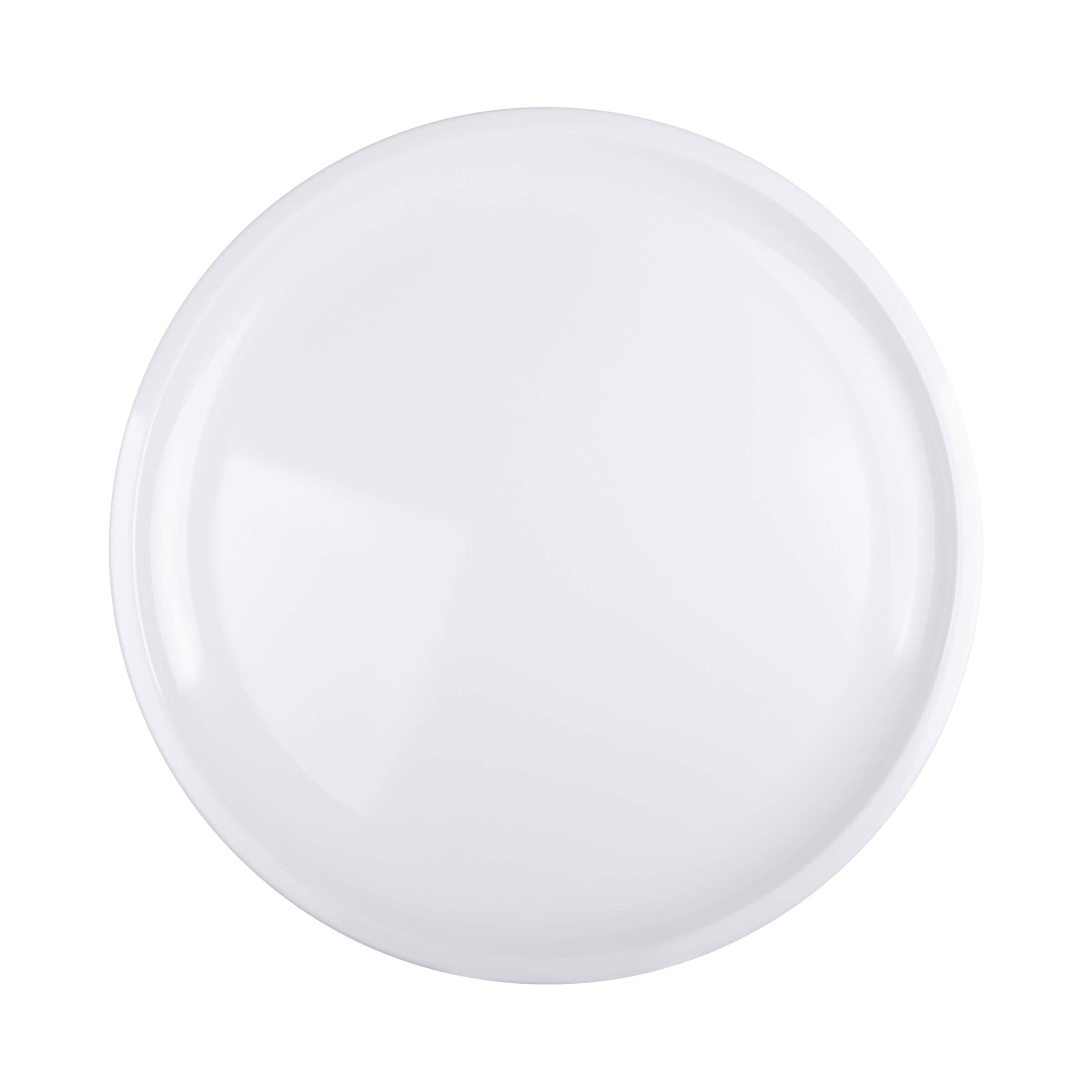 Elite Global Solutions M16118R-W Round Coupe Platter, 16" Dia. x 1 1/8" h, Melamine, White (Pack of 3)