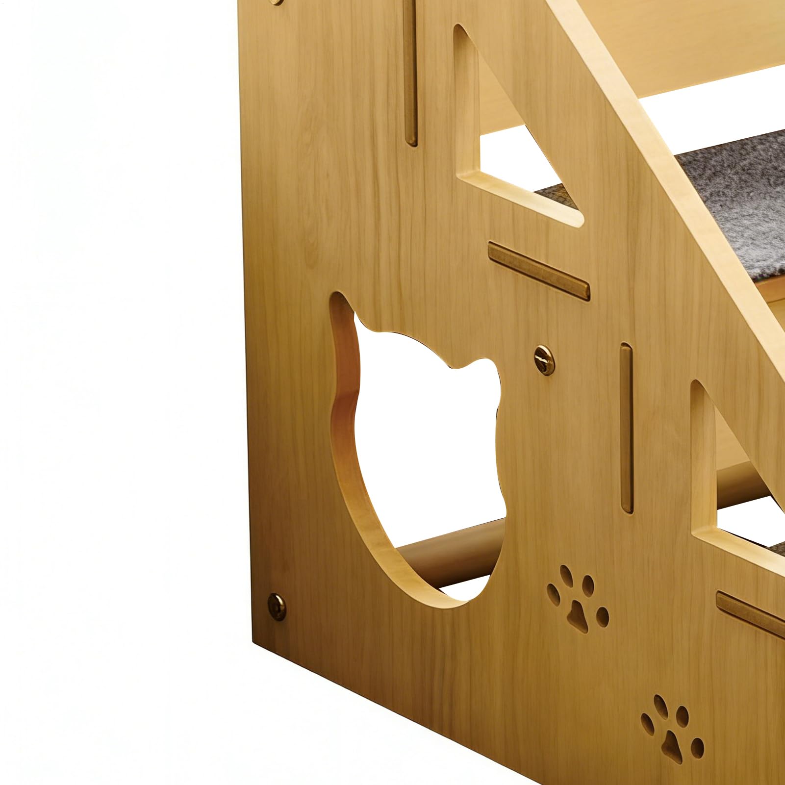 Escalones para Perros Rampa y Escalera de Madera para Mascotas | Escalones de 3 peldaños para cama de perro para Sofá, Cachorro, Gato, Apartamento, Balcón, Terraza, Jardín