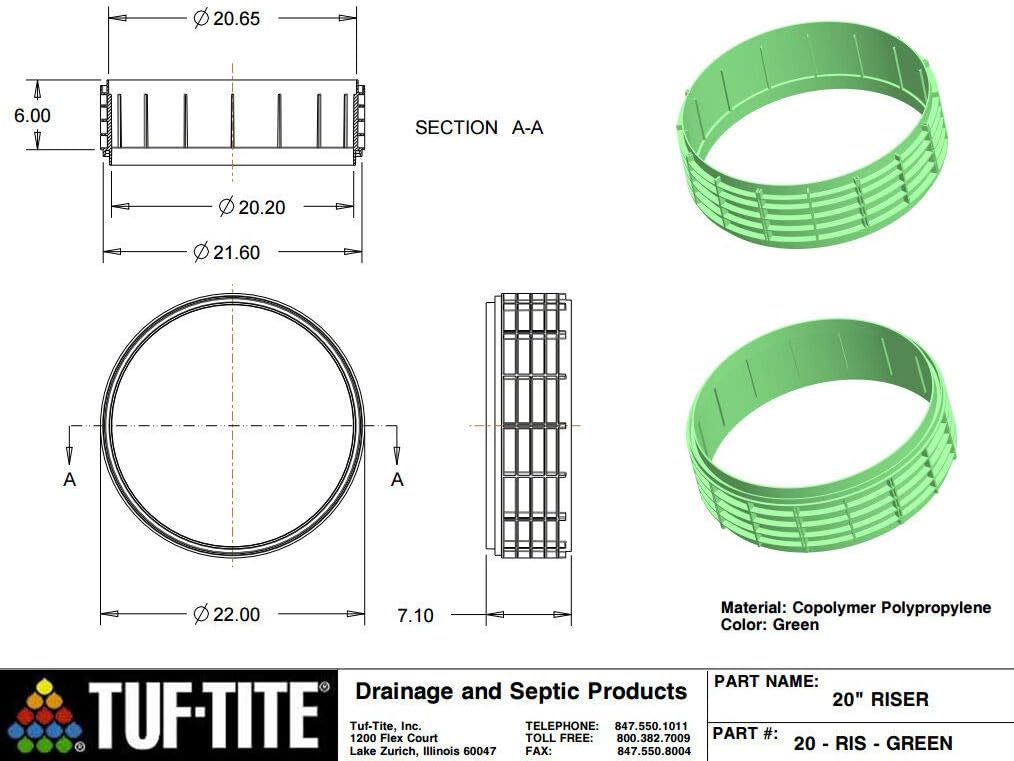 🛒 Crazy Deals Tuf-Tite Septic Tank Riser 20X12