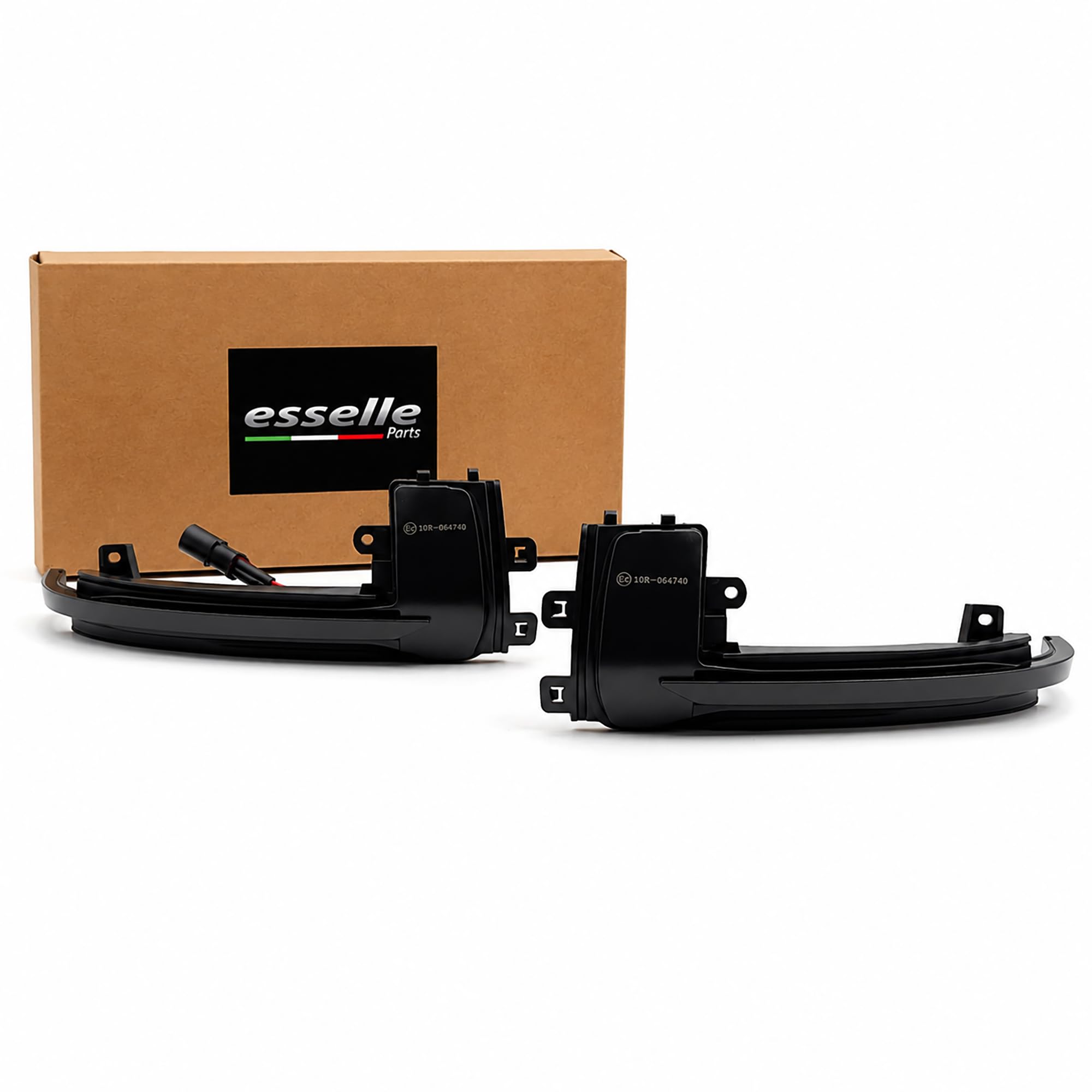 Coppia Frecce LED Dinamiche per Specchietti per Audi A3 8P Dal 06/2009 In Poi, A4 B8 dal 06/2009 in poi, A5 8T dal 06/2009 in poi, Indicatori Laterali Sequenziali CANBUS Plug & Play | Nero Fumé