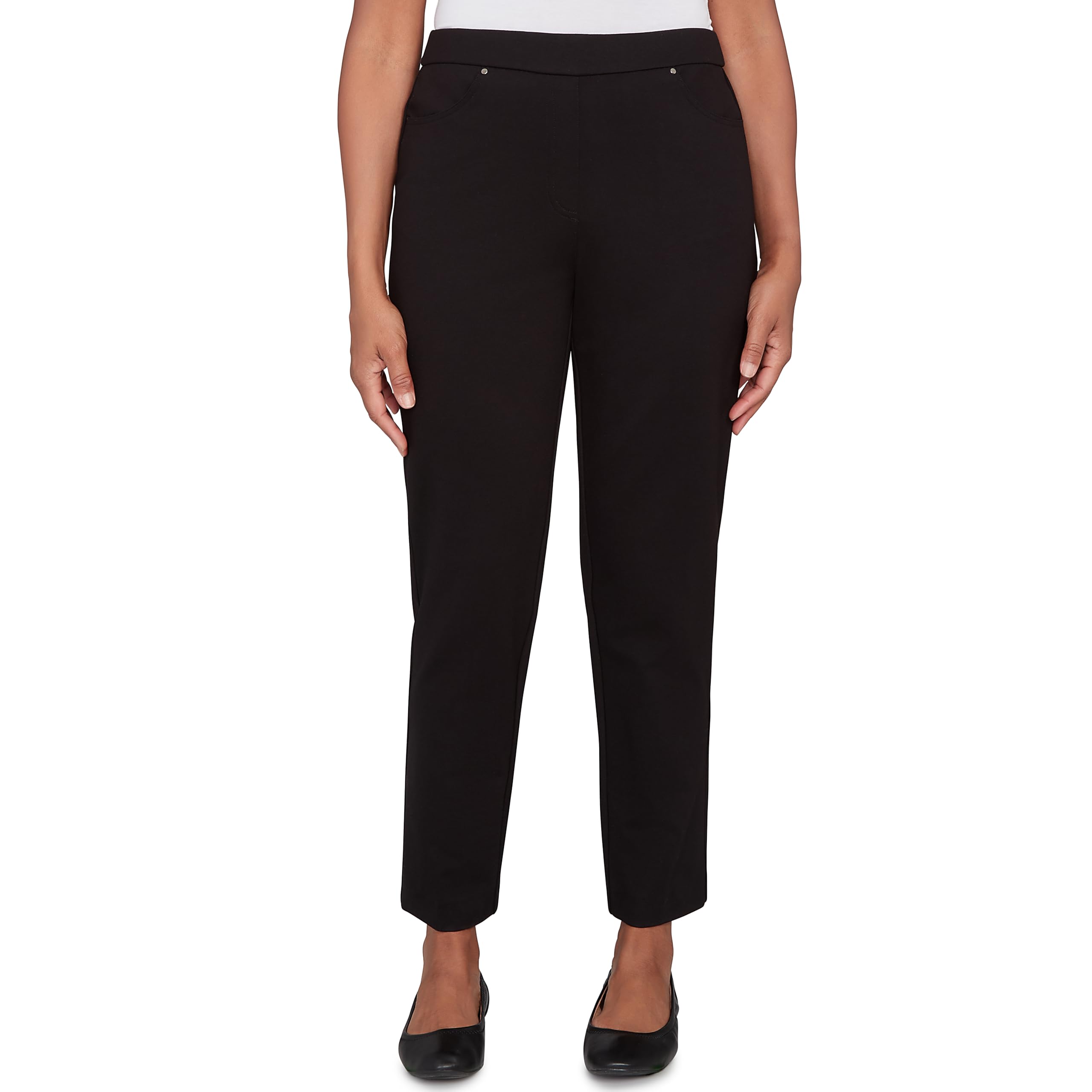 Alfred Dunner Stretch Ponte Knit Short Length Pant