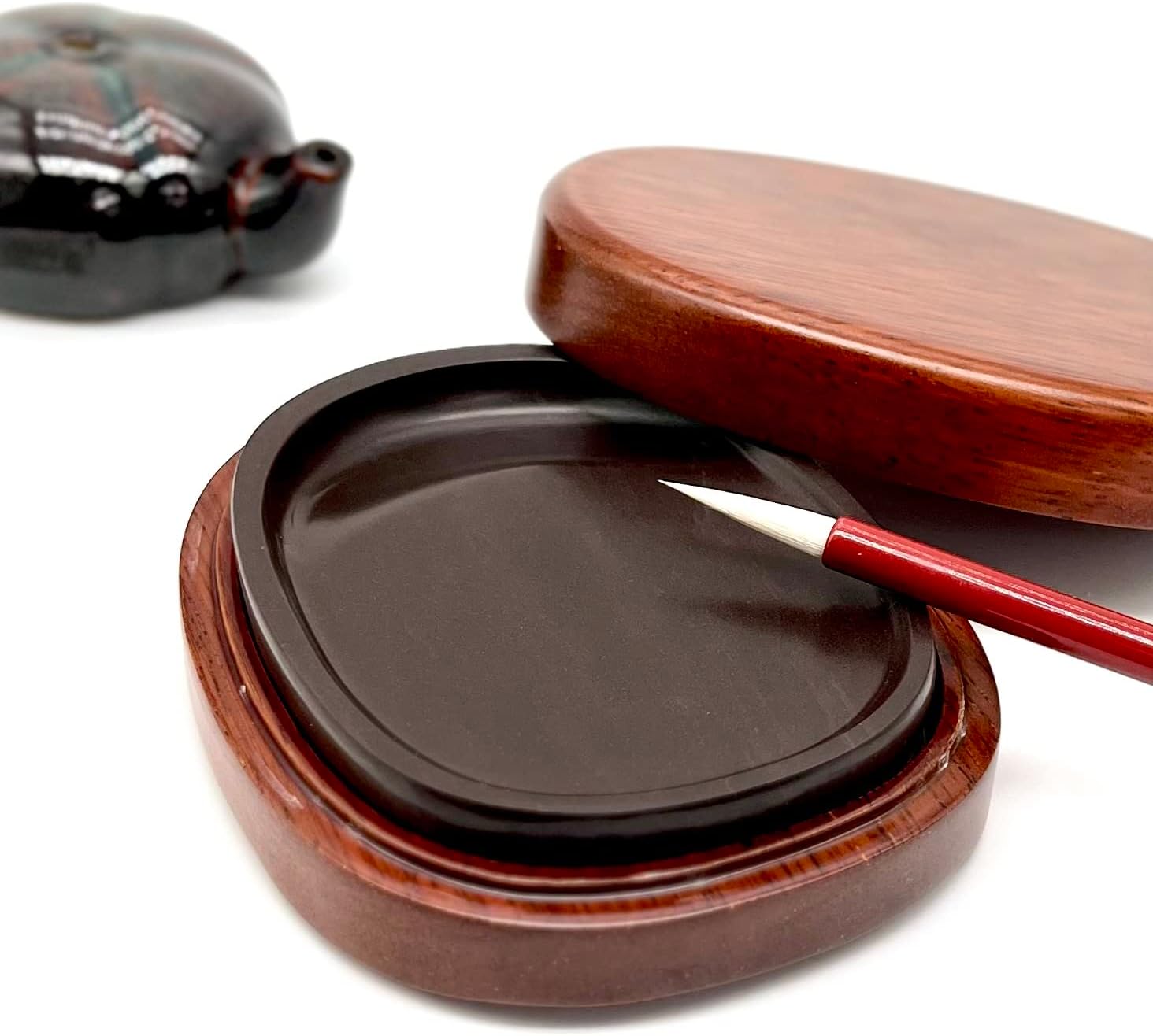 書道／硯 端渓硯 大硯 木箱入り