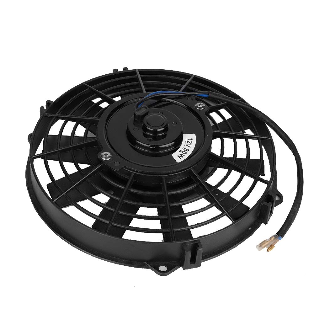 Ventola di Raffreddamento per Auto, 12 V 24 80 W 9 "Universale Auto Lama Curva Condizionatore Aria Condensatore Ventola di Raffreddamento Elet
