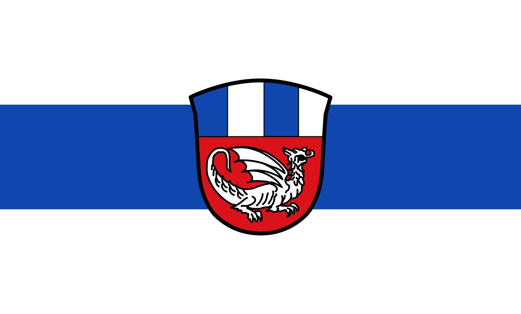 Drapeau Frasdorf haut de gamme horizontal 90x150cm aux finitions renforcées