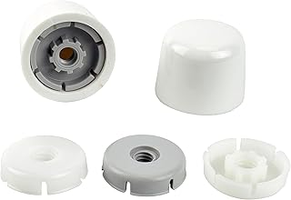 Plumb Pak PP835-30WHL Universal Round Toilet Push-On Bolt Caps, 1-7/8" x 4-3/8", White