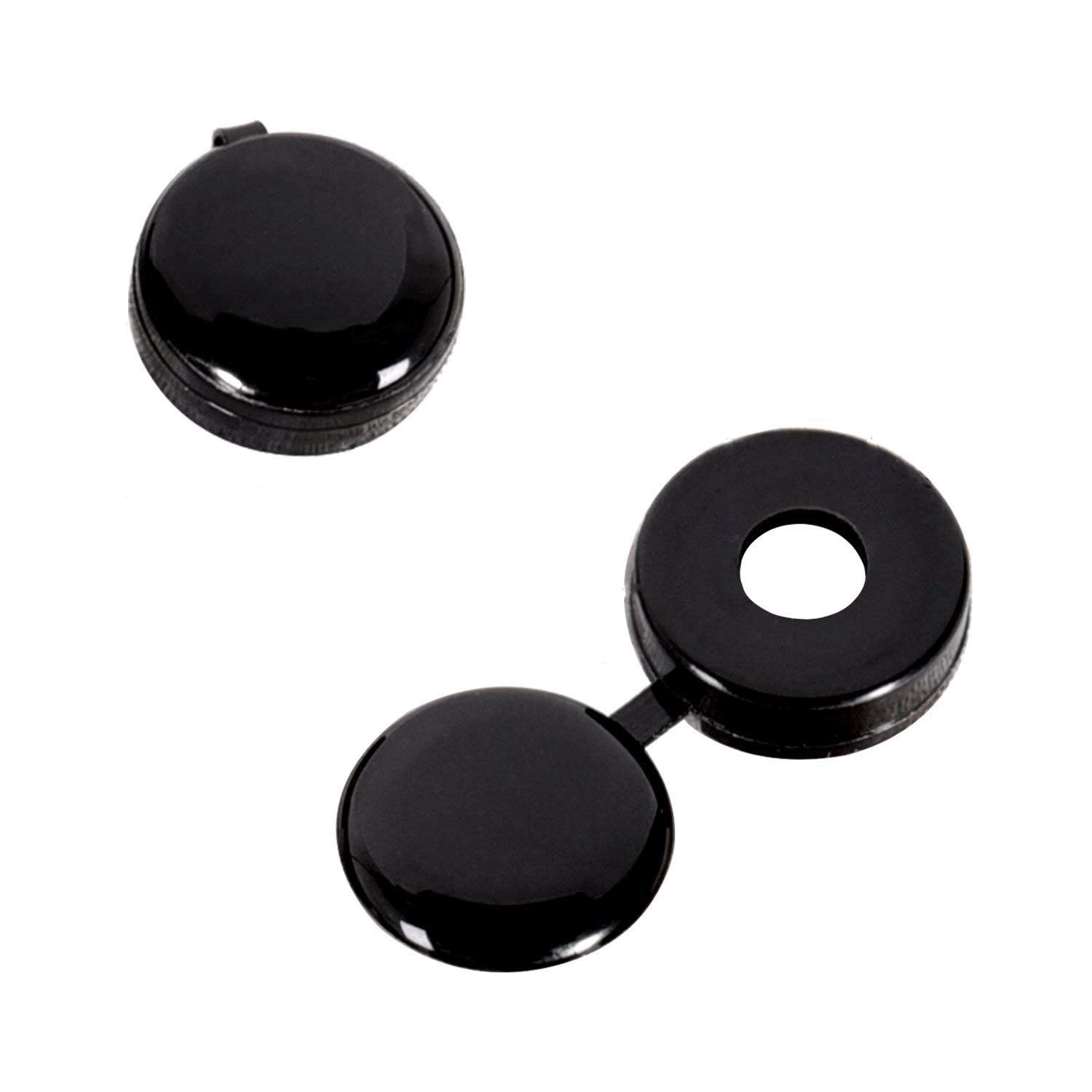 Josenidny Black Screw Cap Cup Washer Hinged Cover (Pack Of 50)