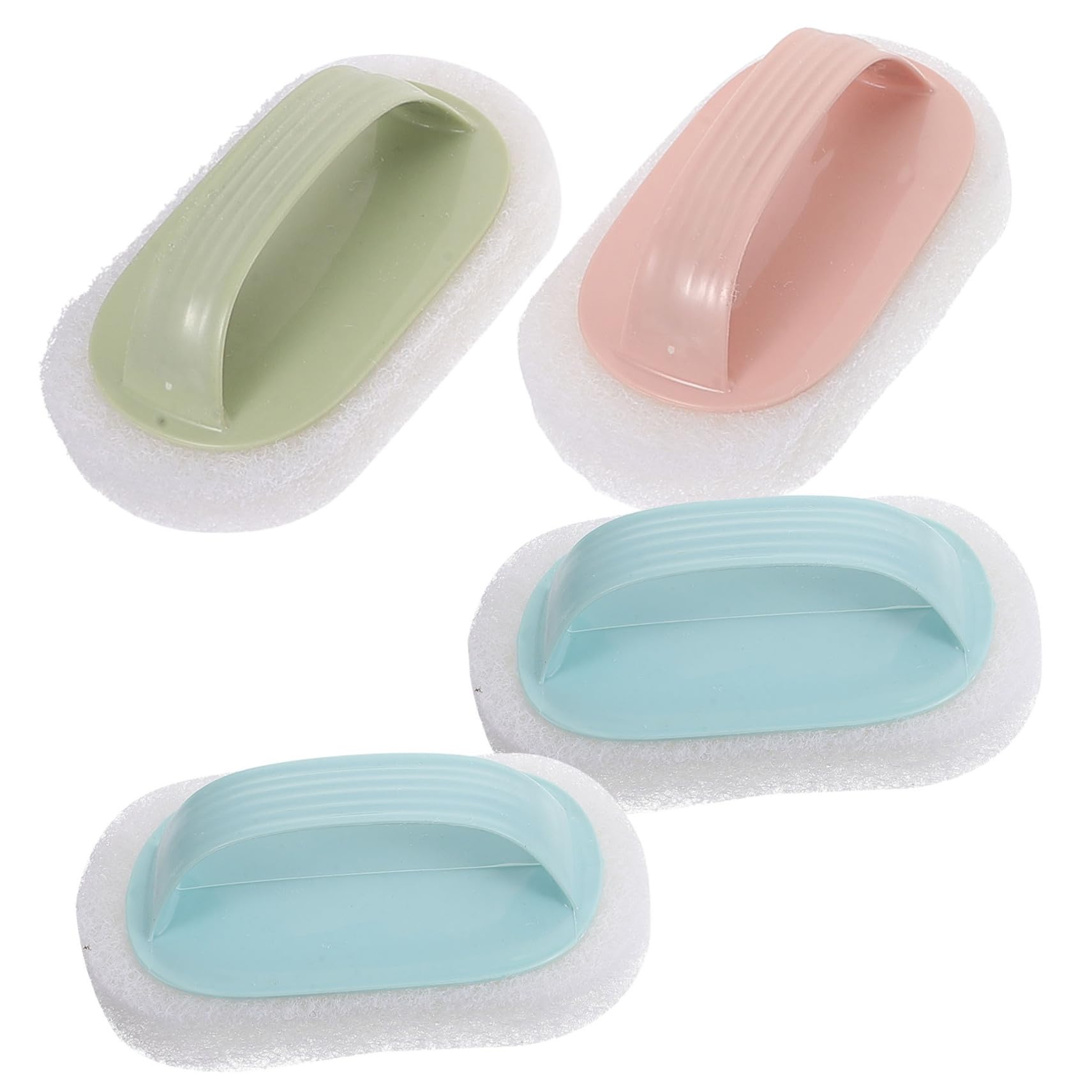 NAMOARLY Non-Smelly Sponge Brush 4 Pack Kitchen Cleaning Brush Bathroom Scrubber Bathtub Sponge Material Random Style