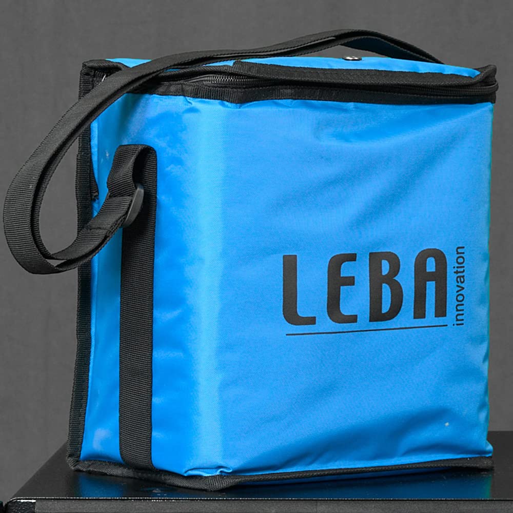 LEBA Innovation Gepolsterte Aufbewahrungstasche für 5 Tablets (Verstellbarer Schultergurt, Zusätzliche Tasche auf der Rückseite) Blau