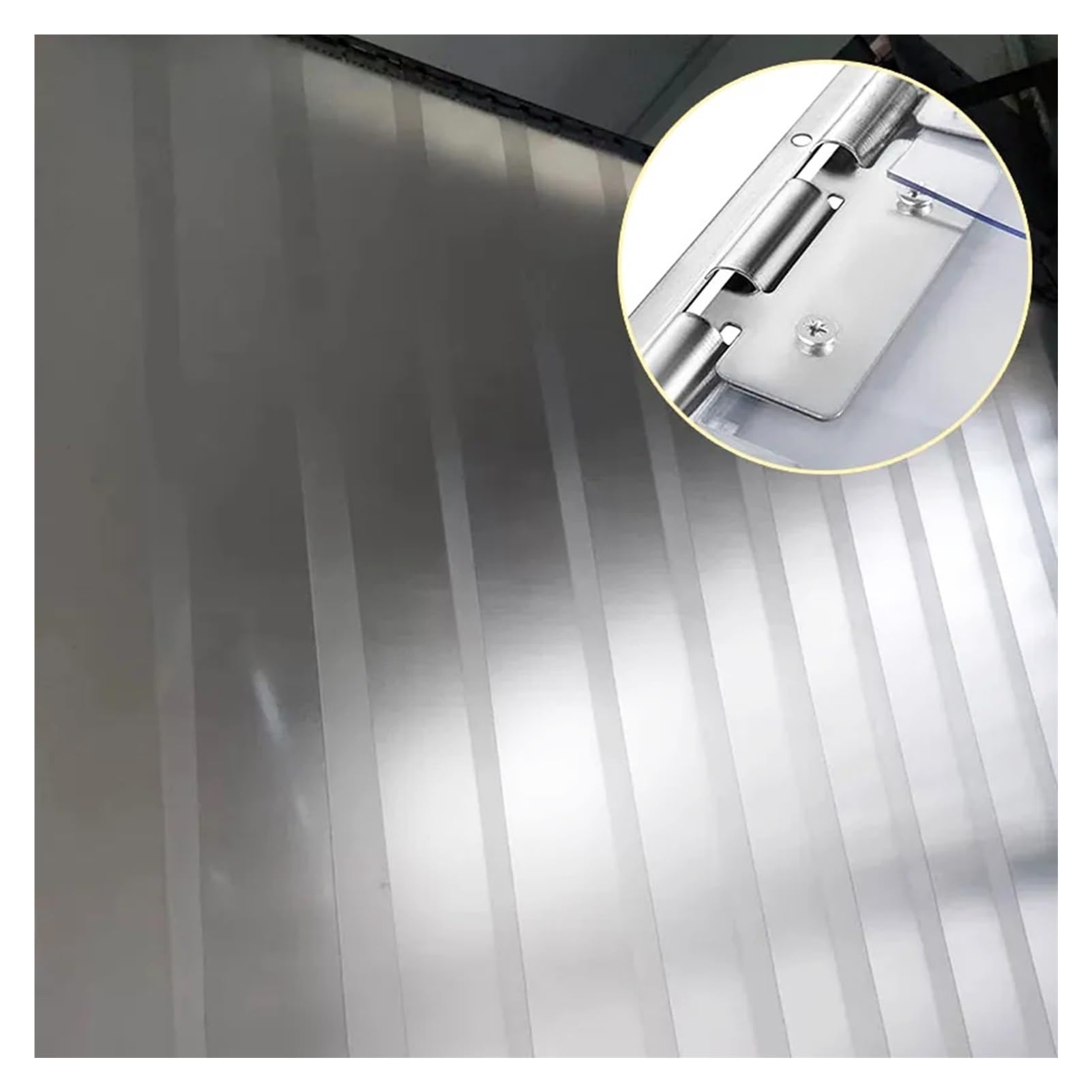 Tende in PVC Trasparente Tenda A Striscia in PVC Trasparente Impermeabile Tutela della Privacy Tenda Morbida Opaca (Color : Clear, Size : 250x150cm)