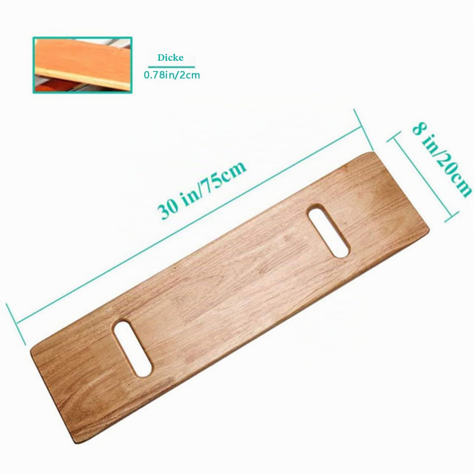 Patienten-Transferbrett Aus Holz-Transferbrett Für Ältere Menschen Für Rollstuhl Transferassistenz-Skateboard Mit Easy-Grip Handlöcher Hilfsgerät Für Behinderte Und Gehbehinderte Rollstuhlfahrer