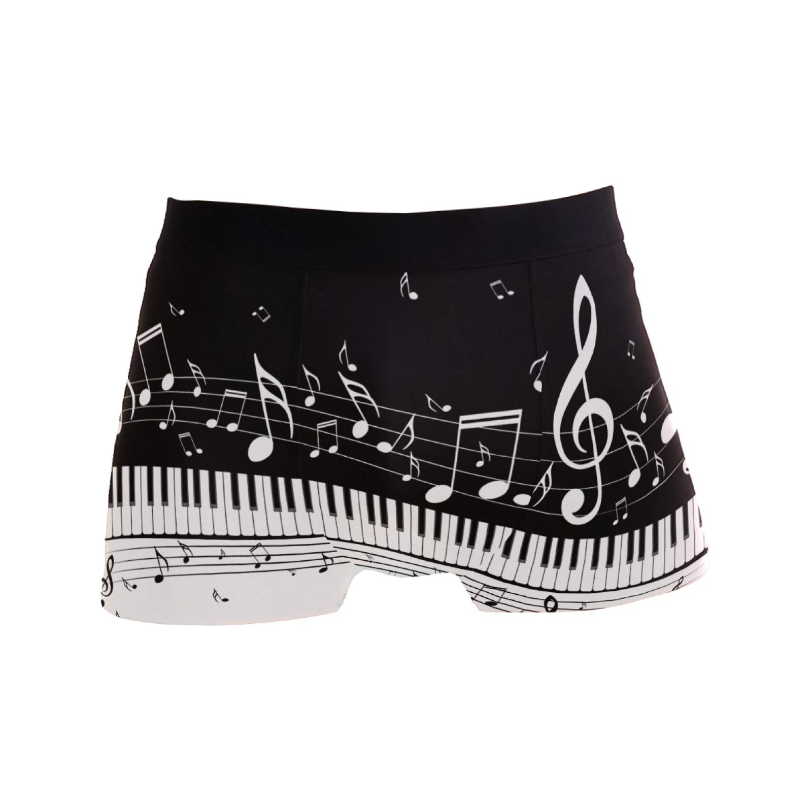 Linomo Men's Boxer Briefs Music Note Musical Piano Boxers Shorts Underwear Underpants