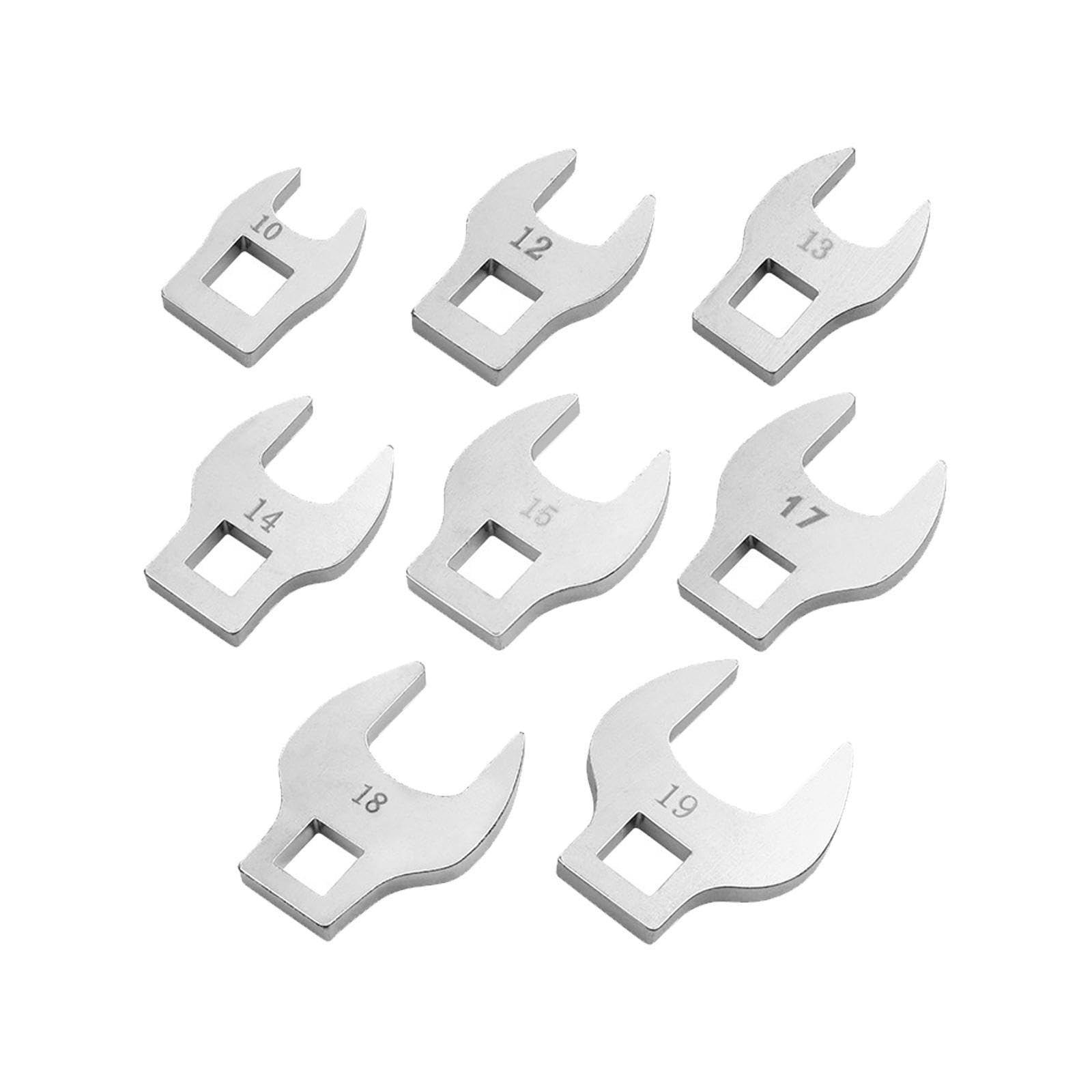 Klucz nastawny ze stali nierdzewnej, klucze nastawne szczękowe, zestaw kluczy płasko-oczkowych 8x 3/8" z napędem, płaskich, narzędzie ręczne, stal wysokowęglowa, profesjonalny 10 do 19 mm