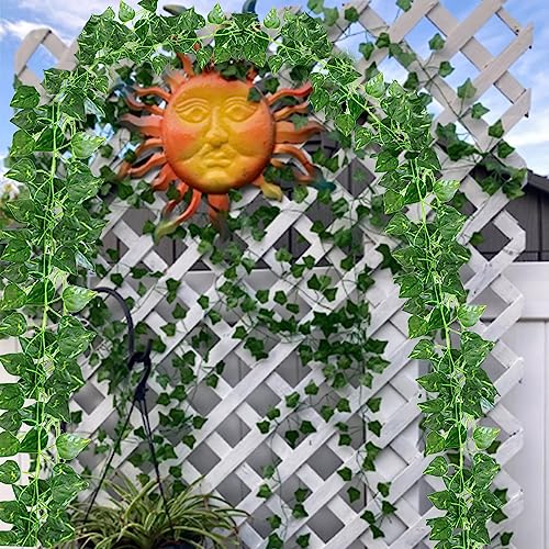 Yahuaa 12 Pack 82Ft Artificial Ivy Greenery Garland, Fake Vines Hanging Plants Backdrop For Room Bedroom Wall Decor… #TOP5