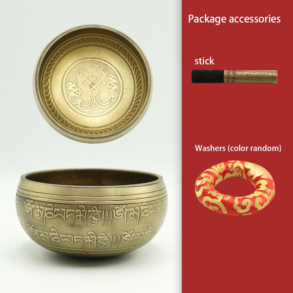 Set di campane tibetane per meditazione, fatta a mano, per yoga, attenzione e meditazione, campana tibetana per yoga, rilassamento, donne e uomini