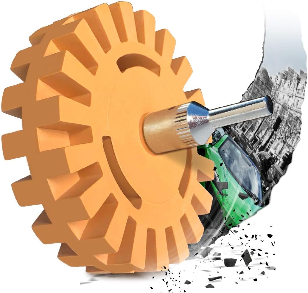 Rubber Eraser Wheel Car Decal Sticker Adhesive Remover 4" Pad with