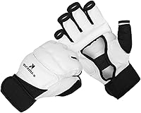 Vista 6 de Guantes de kickboxing de medio dedo, también aptos para entrenamiento de taekwondo, entrenamiento ligero, Muay Thai, artes marciales (Karav MAGA)