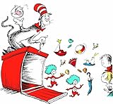 Eureka Teacher Supplies Cat in the Hat Crate Giant Bulletin Board Set, 15 pcs, 4'